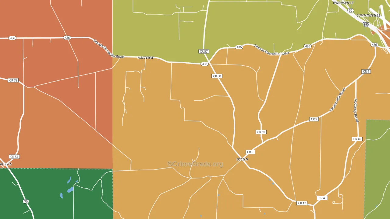 Westview, NY Map of Theft Rates