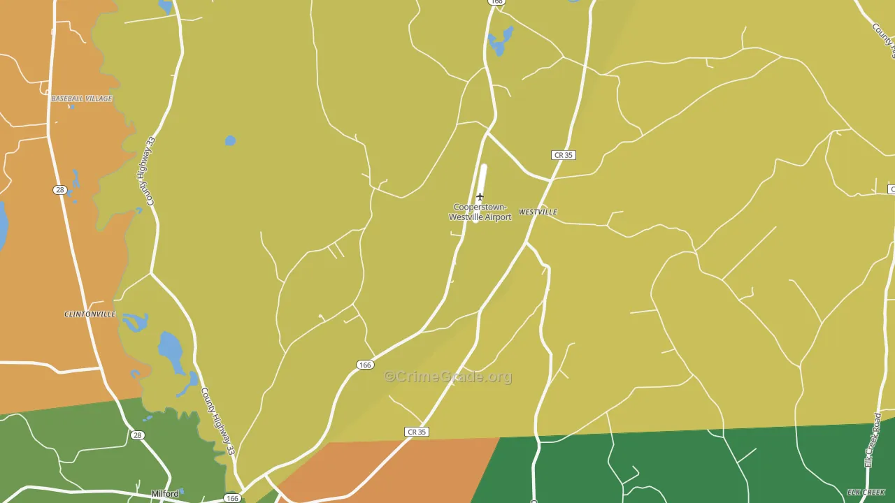 Westville, NY Map of Theft Rates