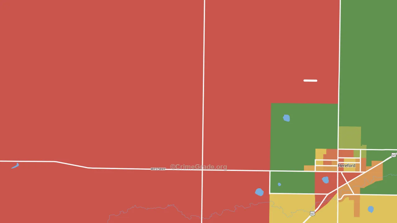 Westway, TX Map of Theft Rates