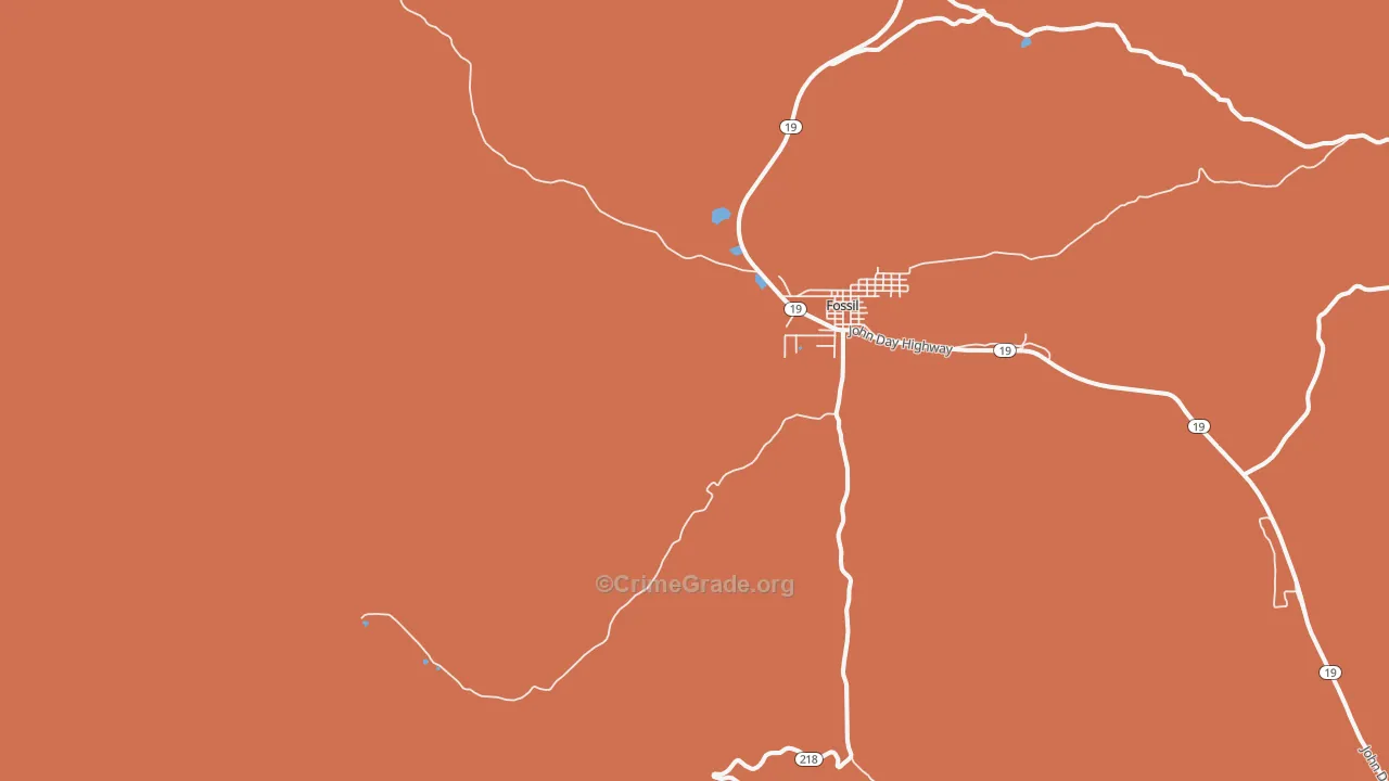 Wetmore, OR Map of Theft Rates