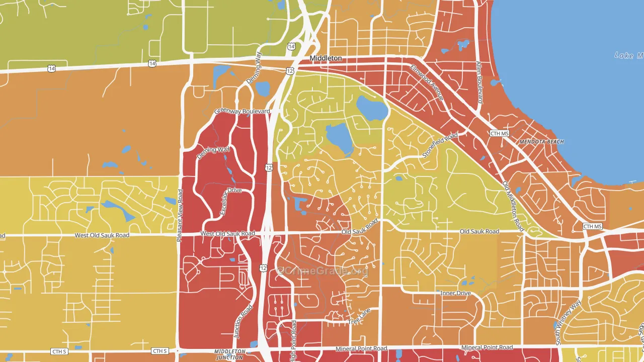 Wexford, Madison, WI Map of Theft Rates
