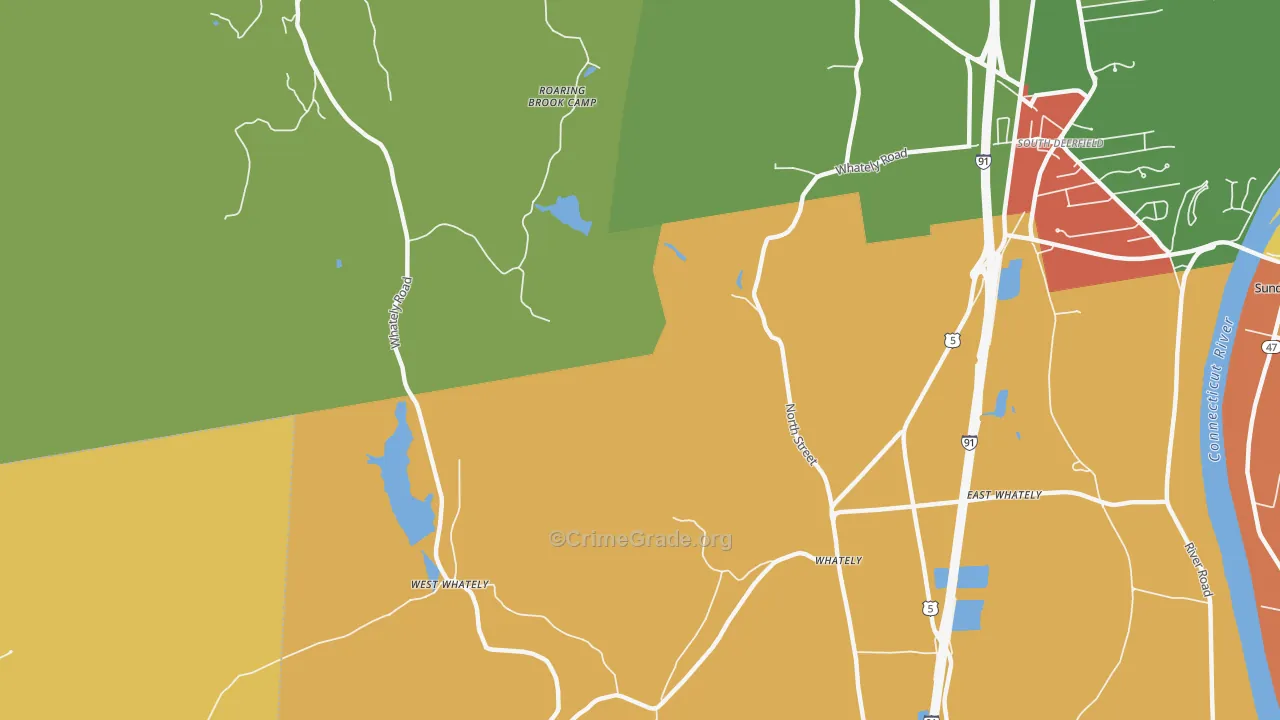 Whately, MA Map of Theft Rates