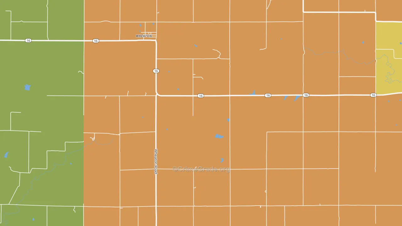 Wheaton, KS Map of Theft Rates