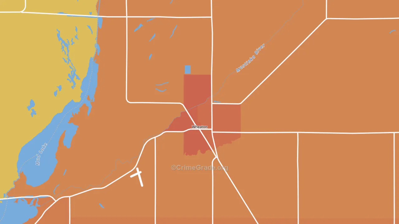 Wheaton, MN Map of Theft Rates