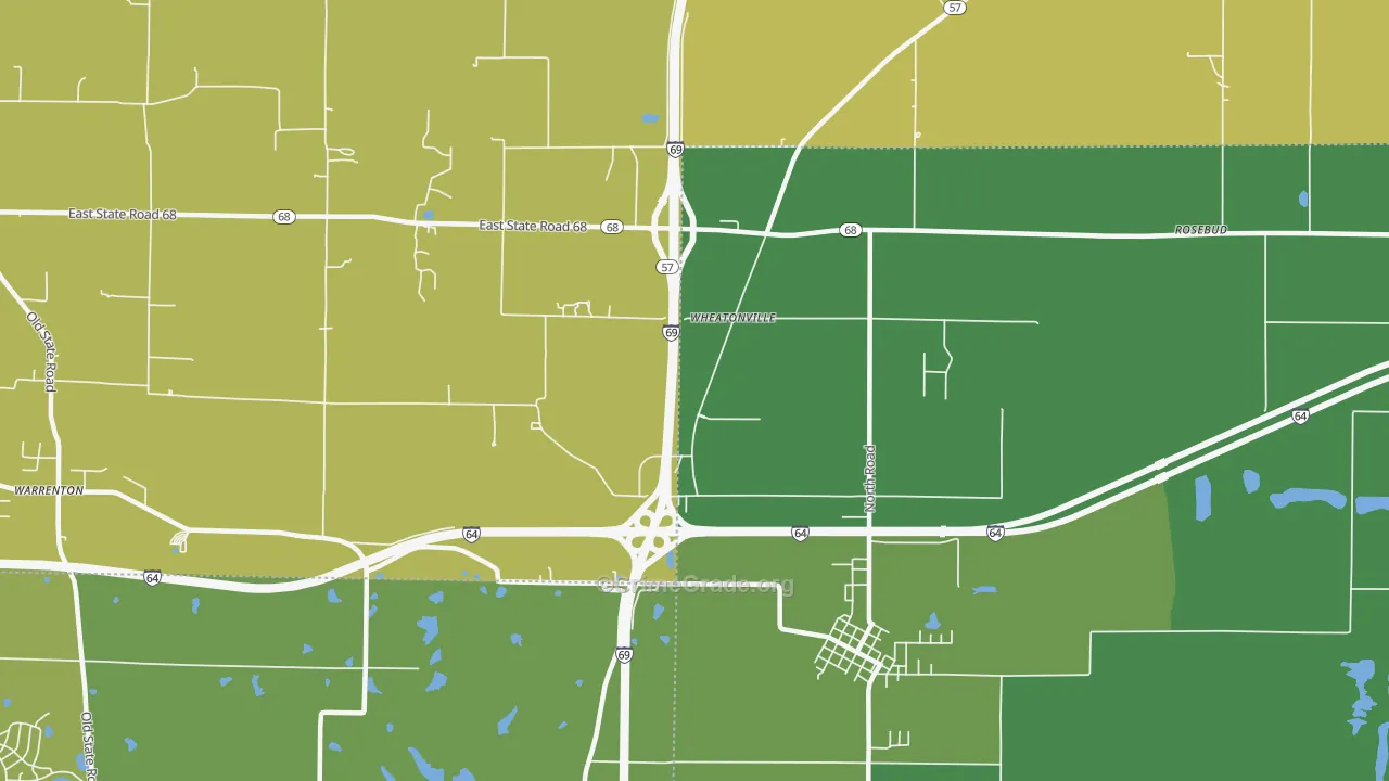 Wheatonville, IN Map of Theft Rates