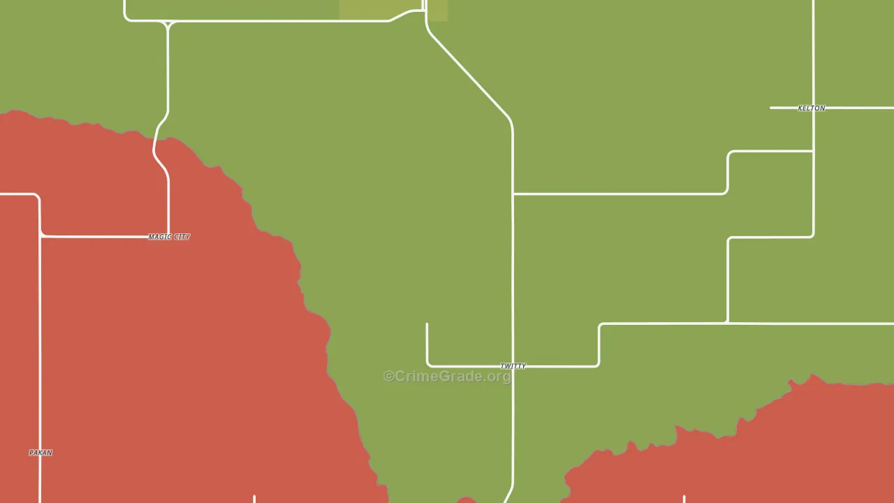 Wheeler County, TX Map of Theft Rates