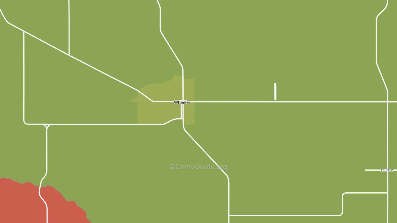 Wheeler, TX Map of Theft Rates
