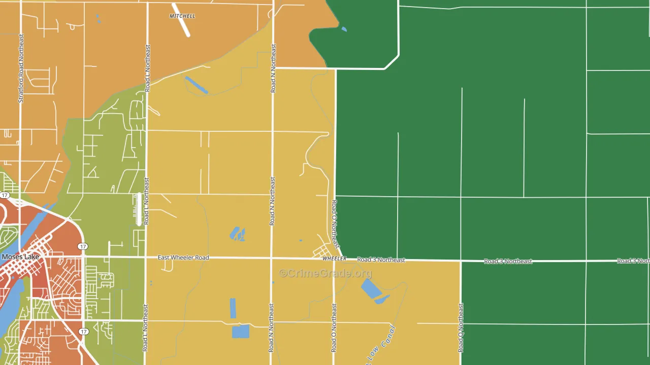 Wheeler, WA Map of Theft Rates