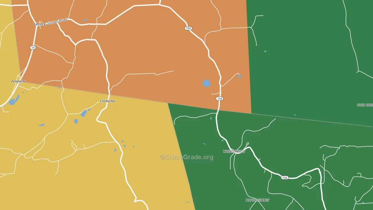Wheelerville, PA Map of Theft Rates
