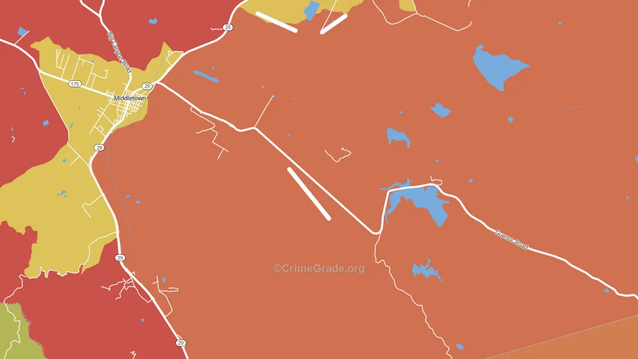 Whispering Pines, CA Map of Theft Rates