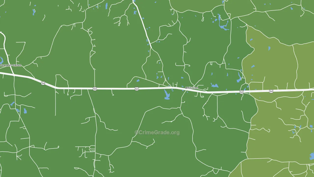 Whistler, MS Map of Theft Rates