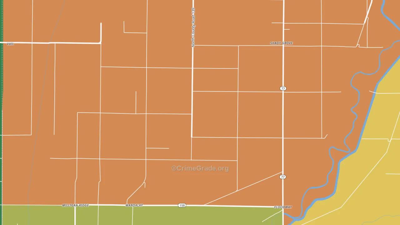 Whistleville, AR Map of Theft Rates