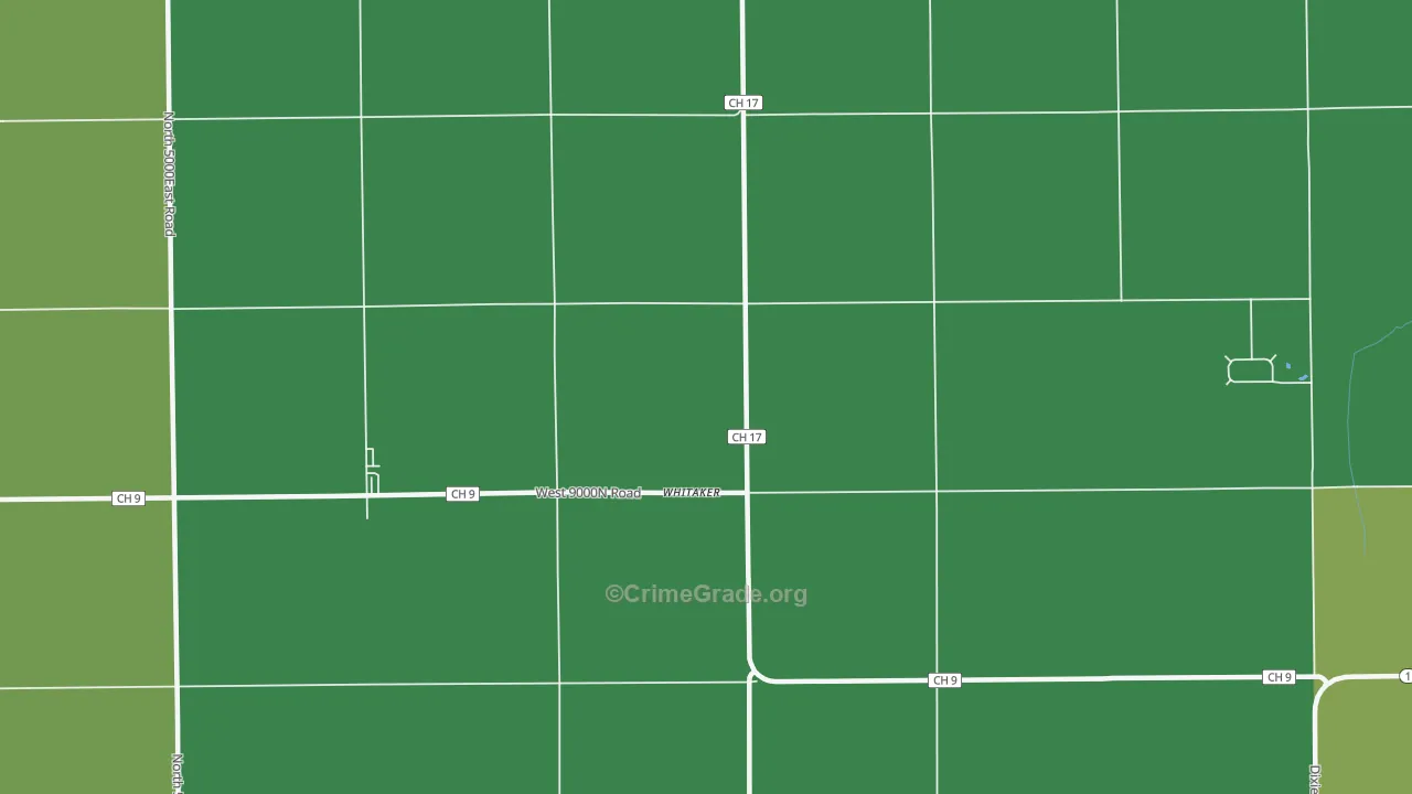 Whitaker, IL Map of Theft Rates