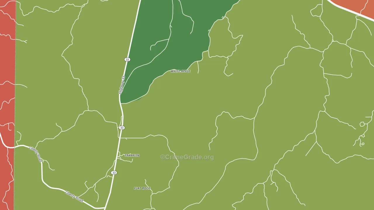 White Apple, MS Map of Theft Rates
