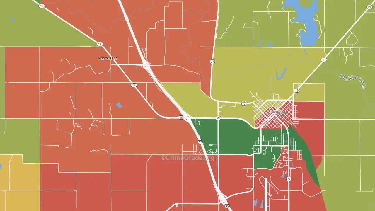 White Bead, OK Map of Theft Rates