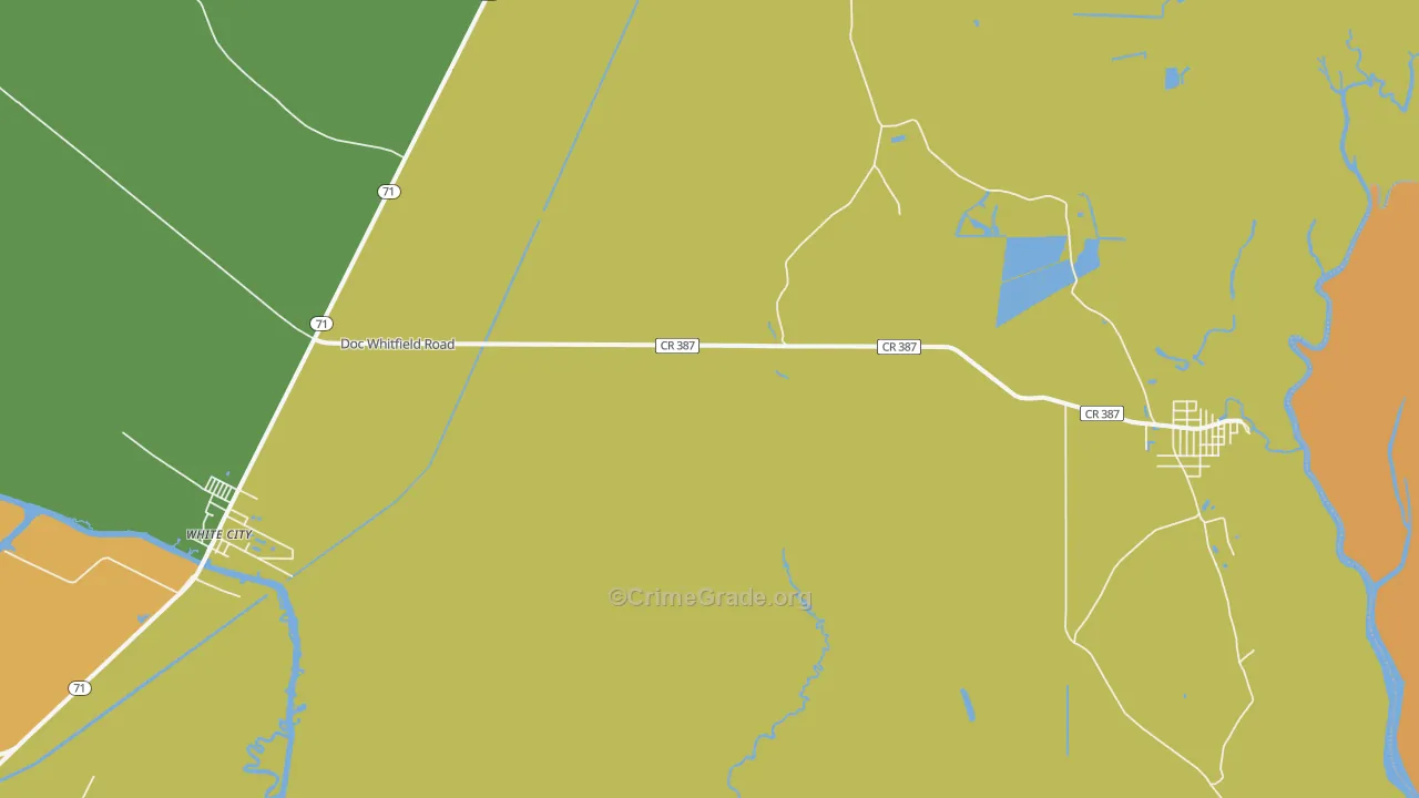 White City, FL Map of Theft Rates
