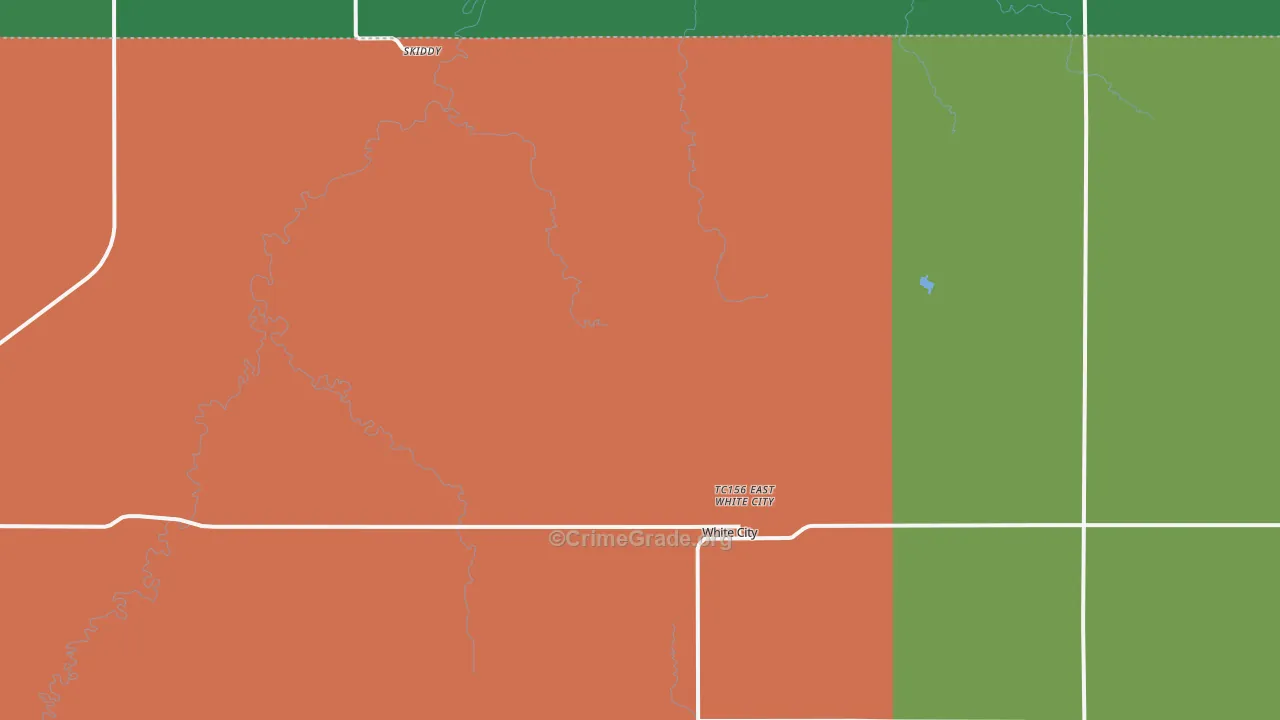 White City, KS Map of Theft Rates