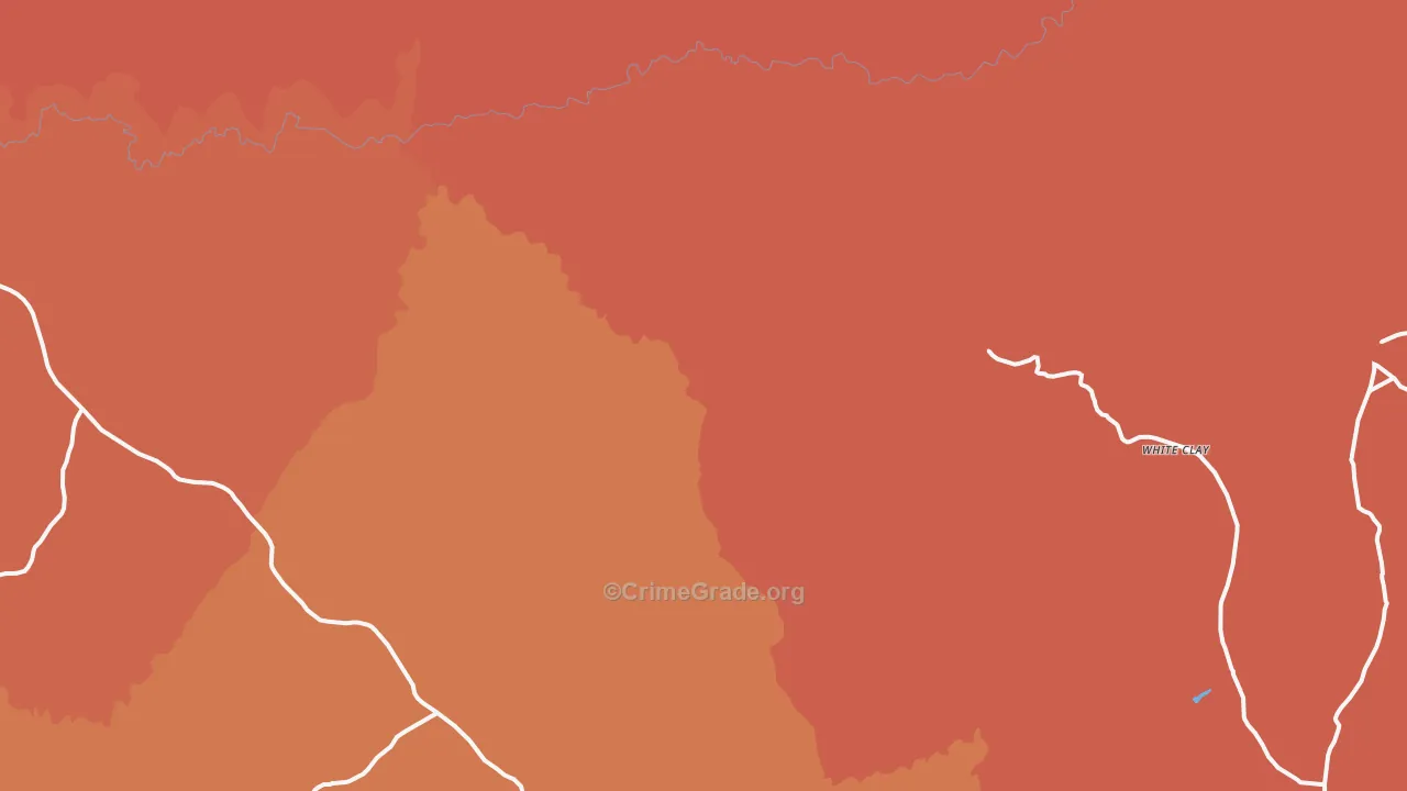 White Clay, AZ Map of Theft Rates