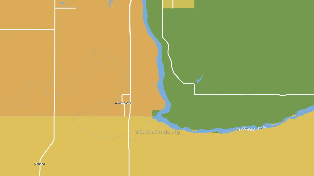 White Eagle, OK Map of Theft Rates