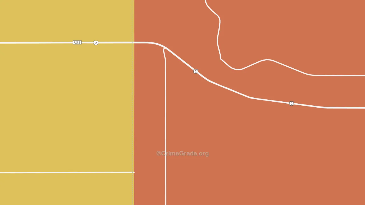 White Earth, ND Map of Theft Rates