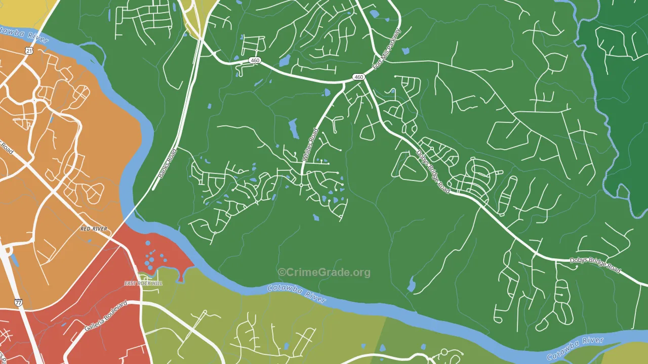 White Grove, Fort Mill, SC Map of Theft Rates