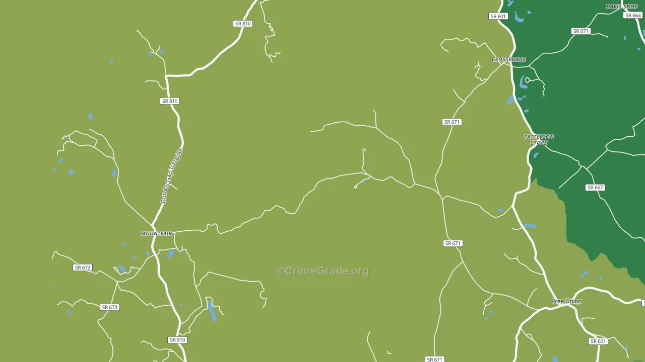 White Hall, VA Map of Theft Rates