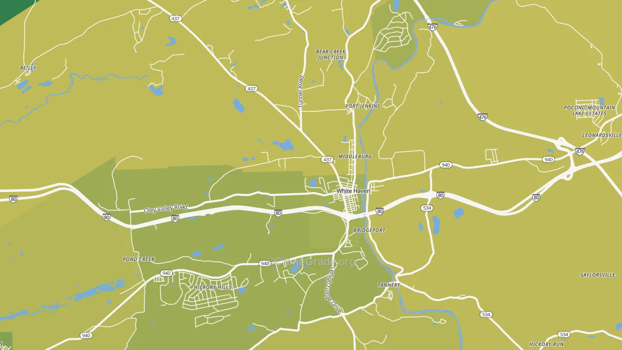 White Haven, PA Map of Theft Rates