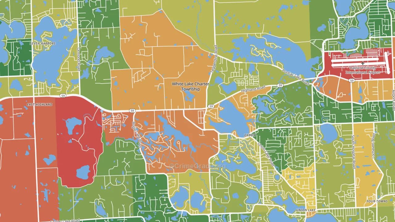 White Lake, MI Map of Theft Rates