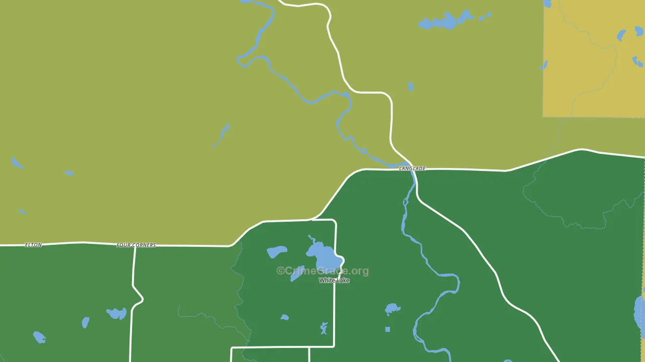 White Lake, WI Map of Theft Rates