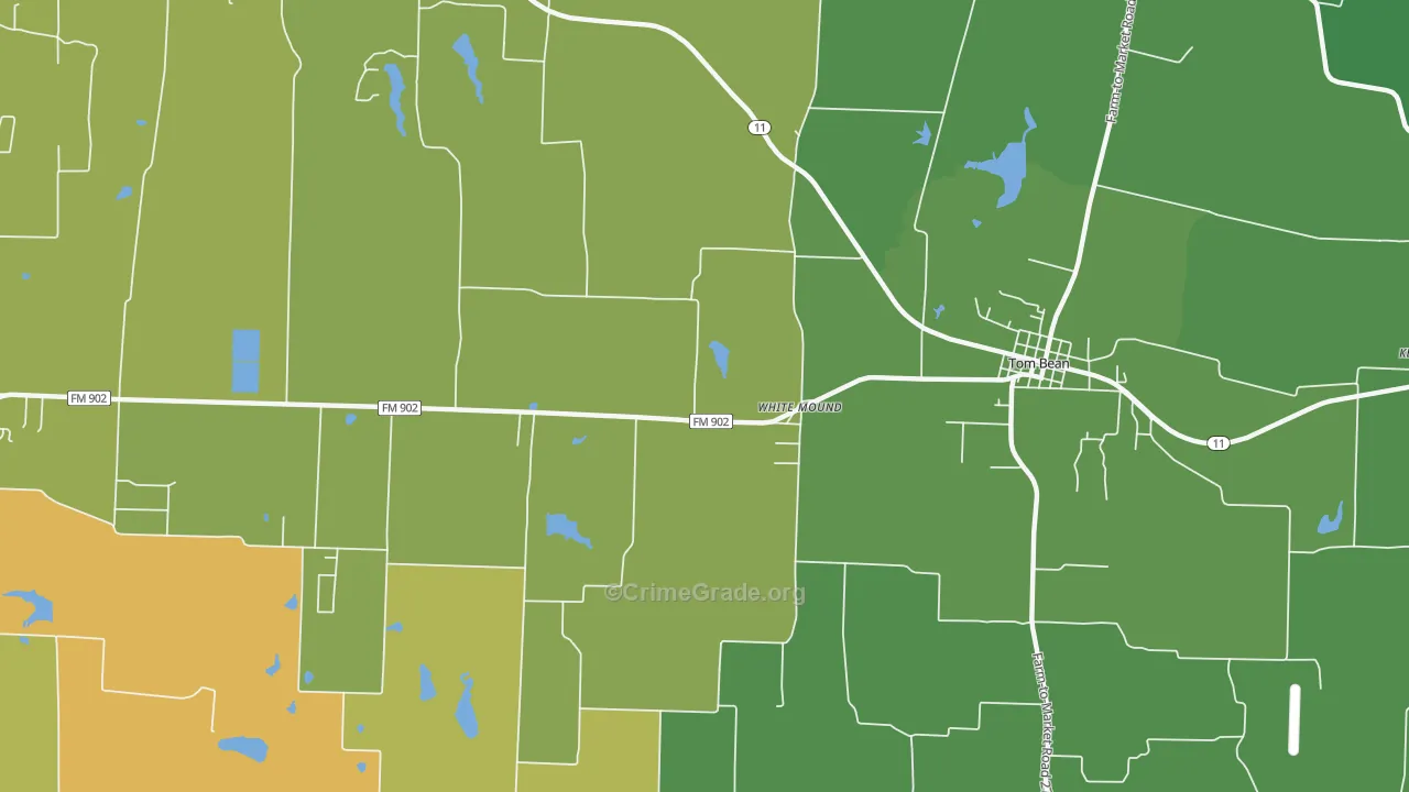 White Mound, TX Map of Theft Rates