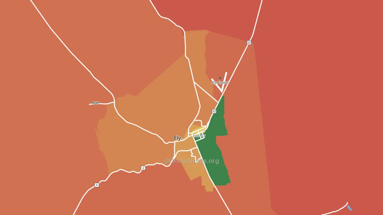 White Pine County, NV Map of Theft Rates