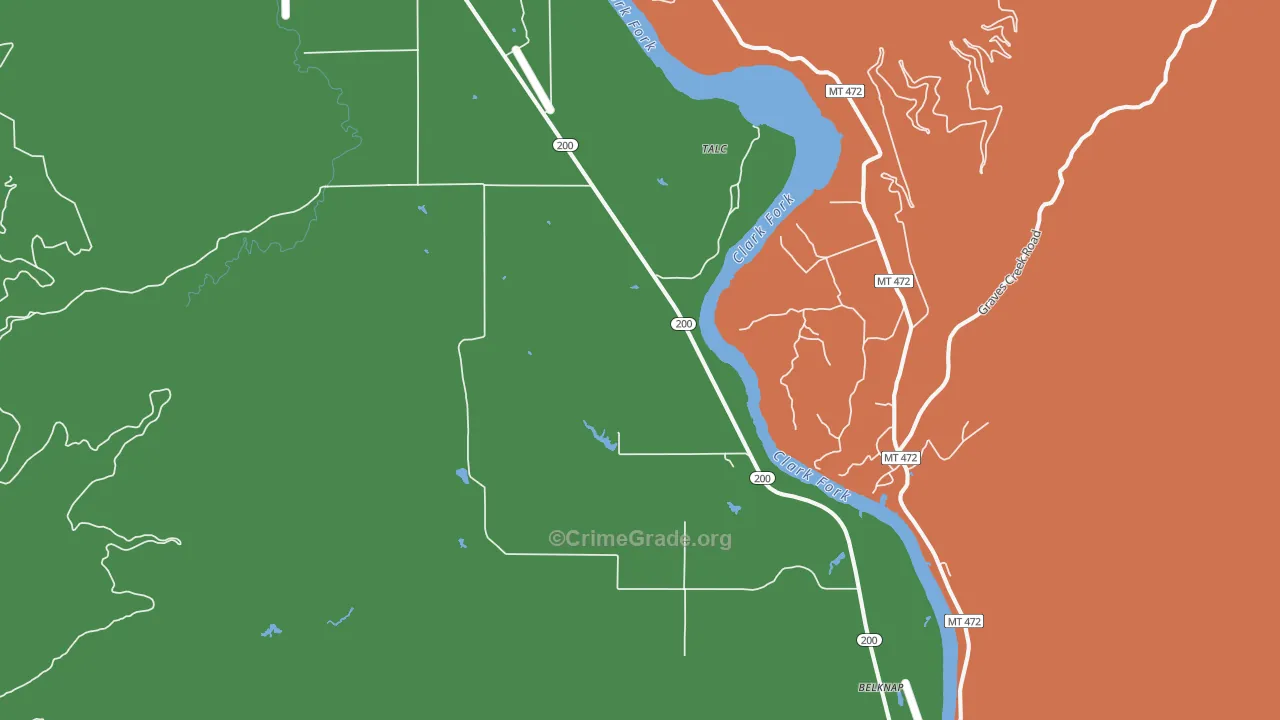 White Pine, MT Map of Theft Rates