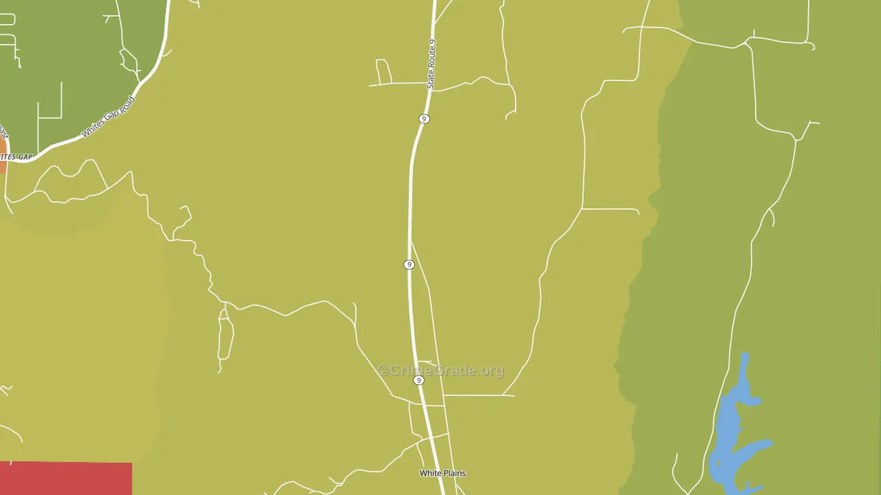 White Plains, AL Map of Theft Rates