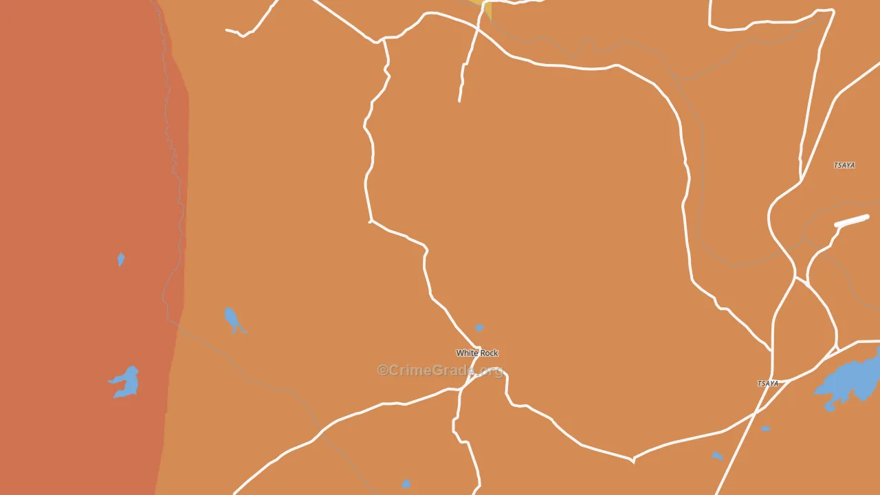 White Rock, NM Map of Theft Rates