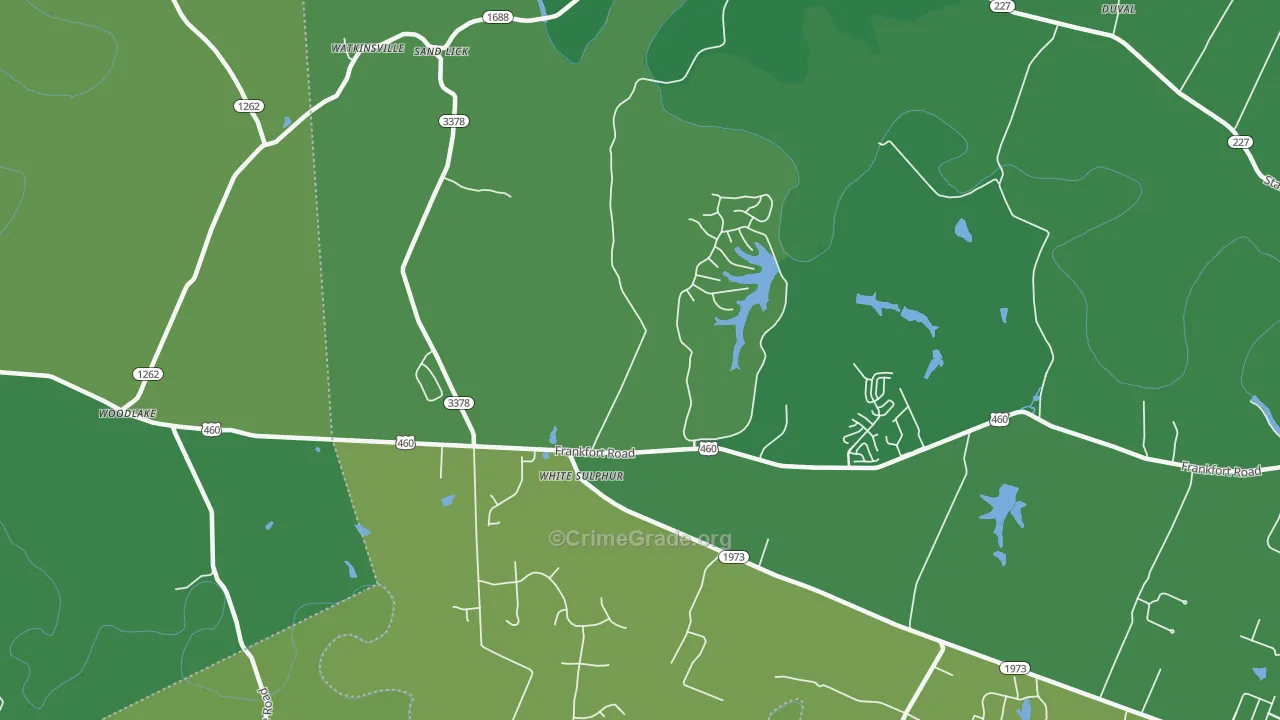 White Sulphur, KY Map of Theft Rates