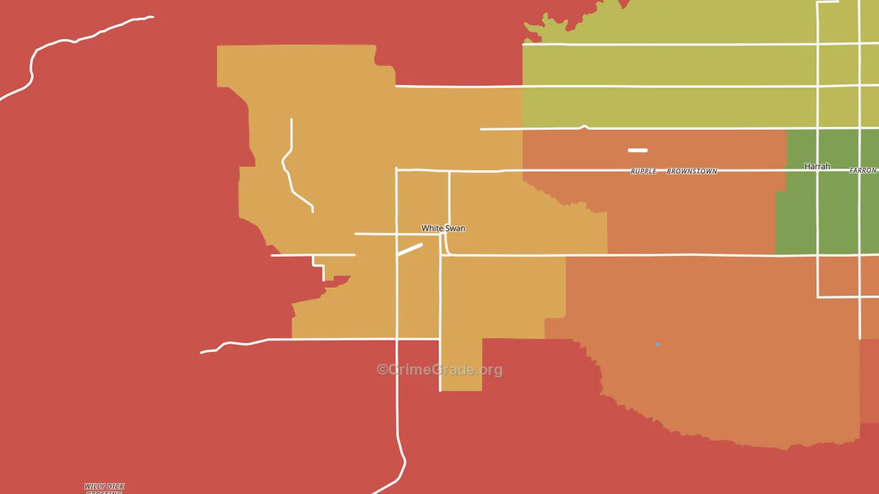 White Swan, WA Map of Theft Rates
