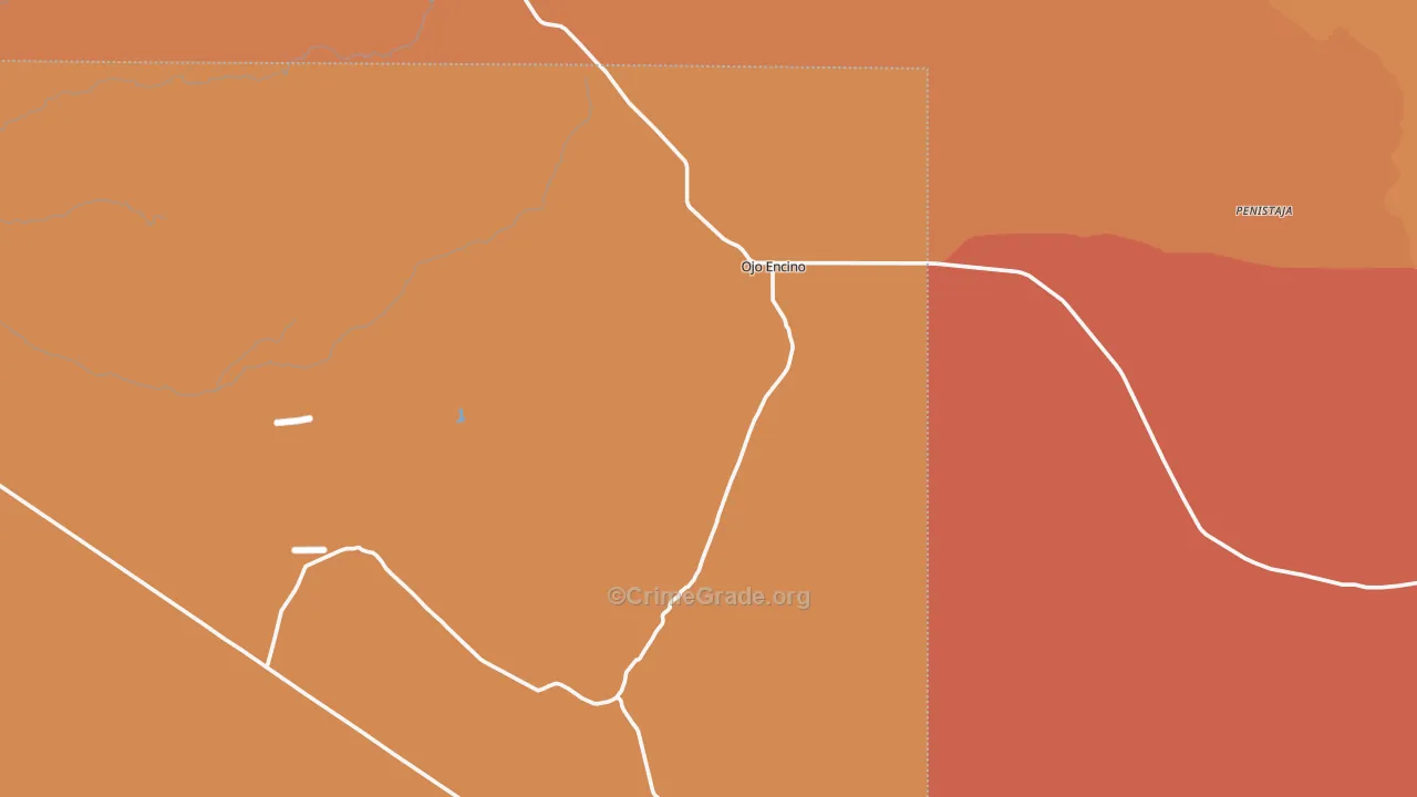 Whitehorse, NM Map of Theft Rates
