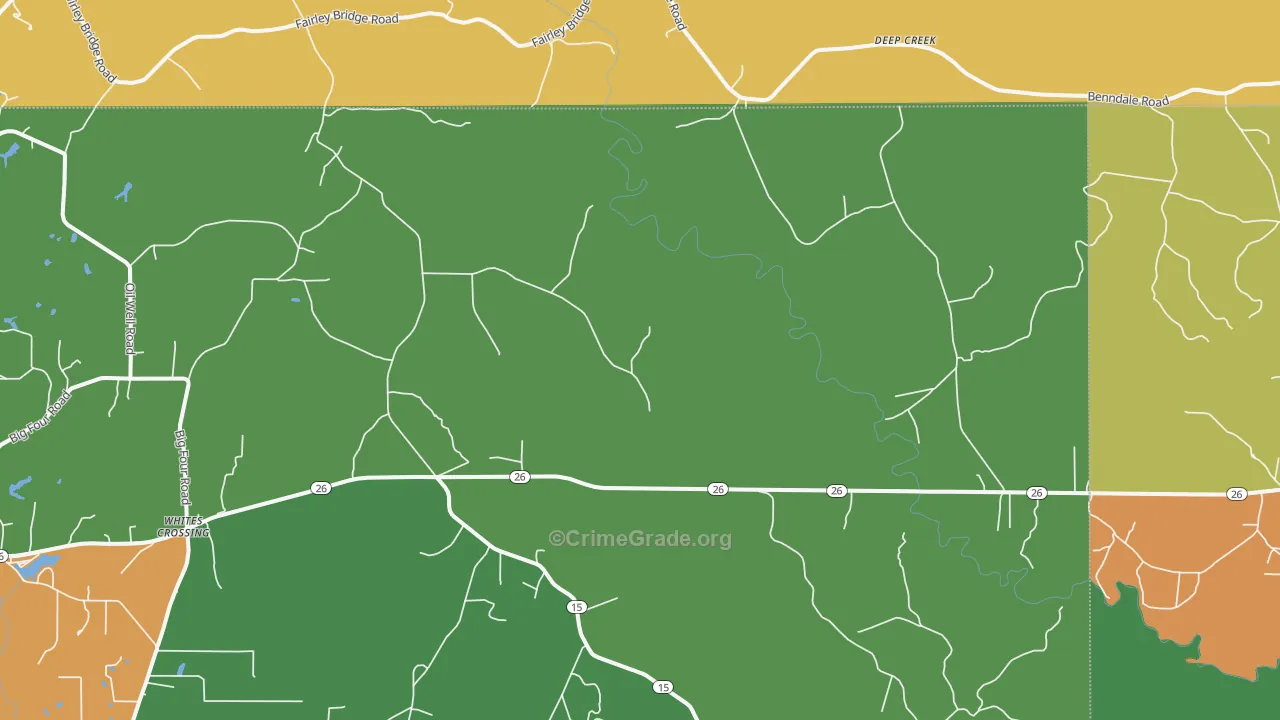 Whites Crossing, MS Map of Theft Rates
