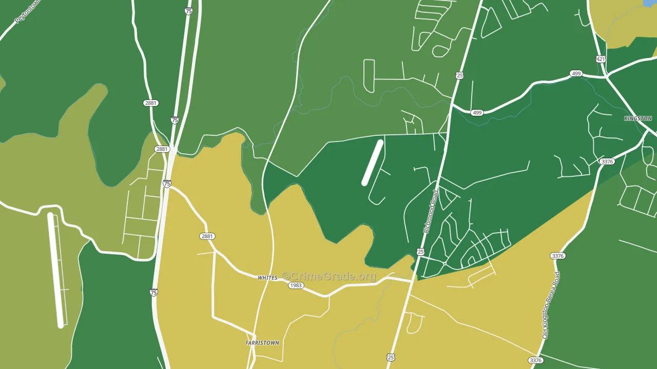 Whites, KY Map of Theft Rates