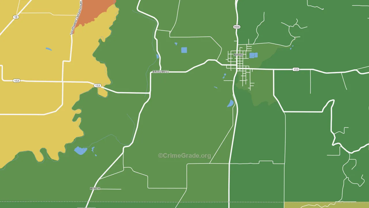 Whiteson, OR Map of Theft Rates