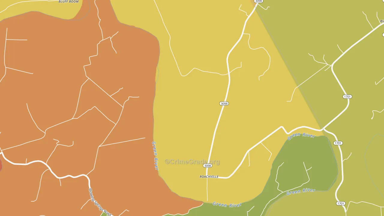 Whitewood, KY Map of Theft Rates