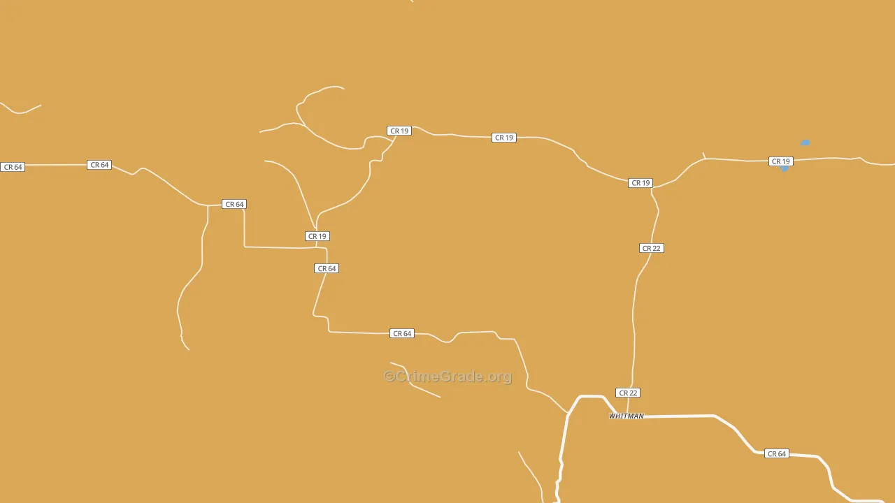Whitman, WY Map of Theft Rates