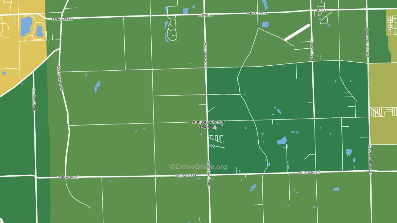 Whittaker, MI Map of Theft Rates
