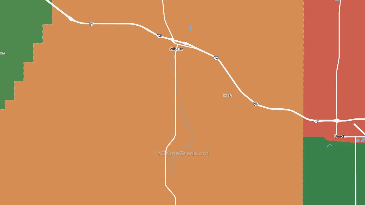 Wibaux, MT Map of Theft Rates