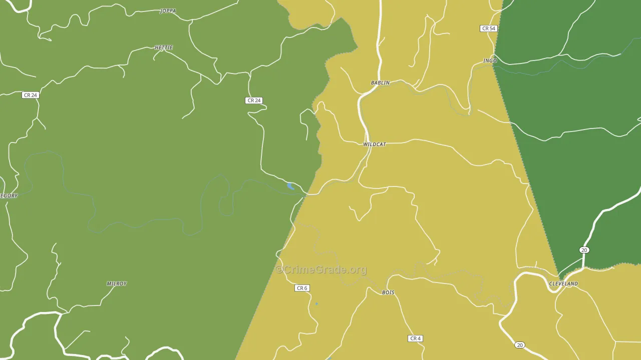 Wildcat, WV Map of Theft Rates
