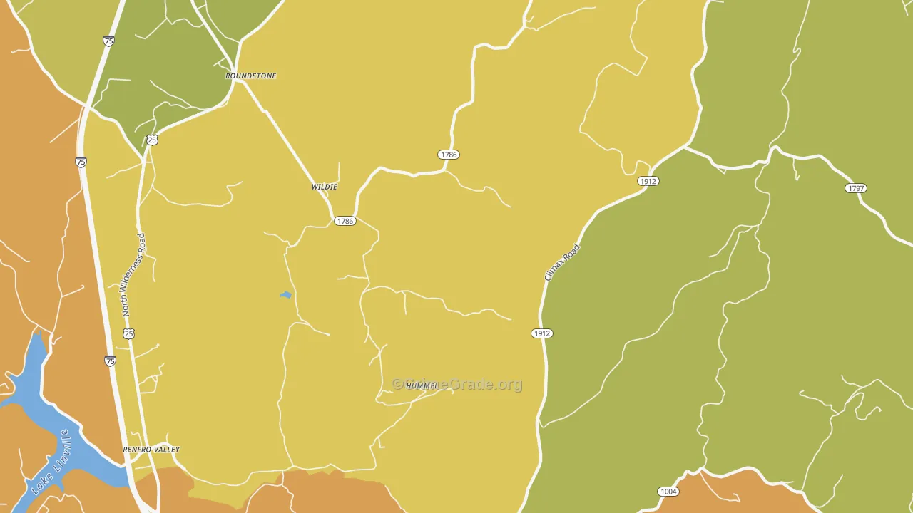 Wildie, KY Map of Theft Rates