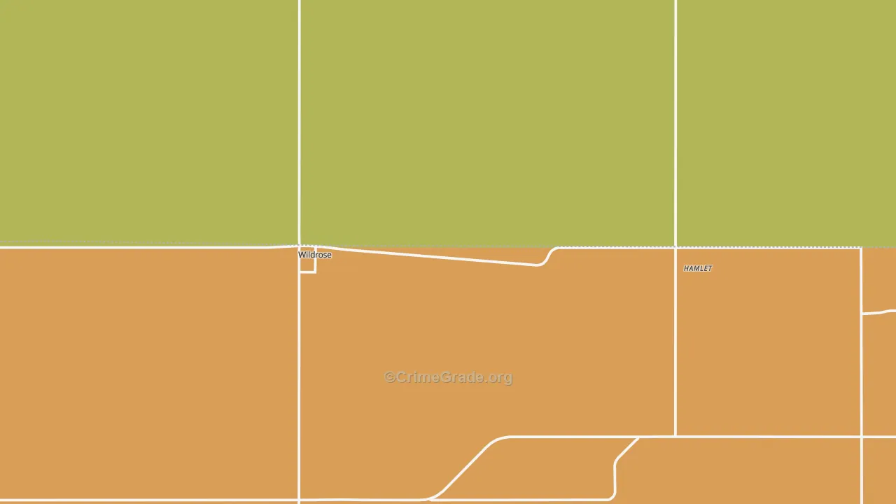 Wildrose, ND Map of Theft Rates