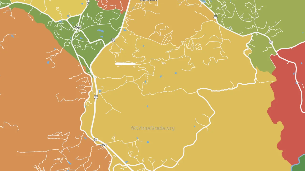 Wiley, GA Map of Theft Rates