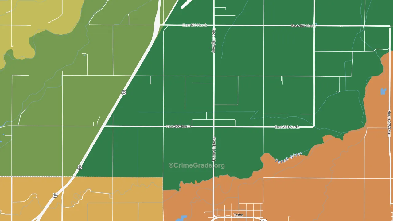 Wilford, ID Map of Theft Rates