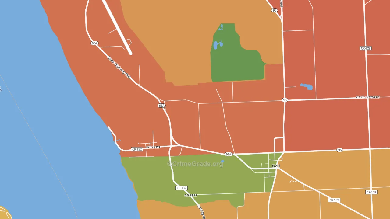 Willard, NY Map of Theft Rates